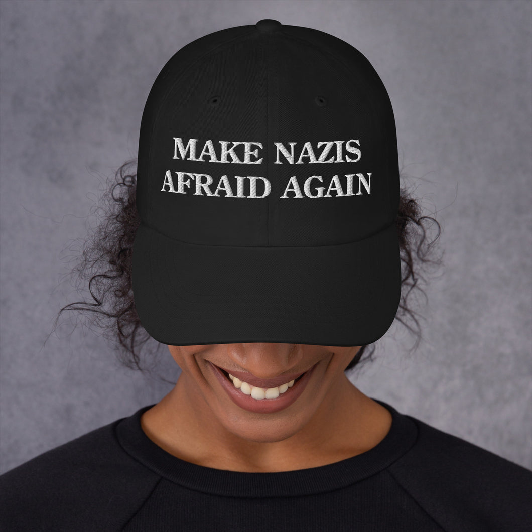 Antifascist Make Nazis Afraid Again dad hat – political activist cap.