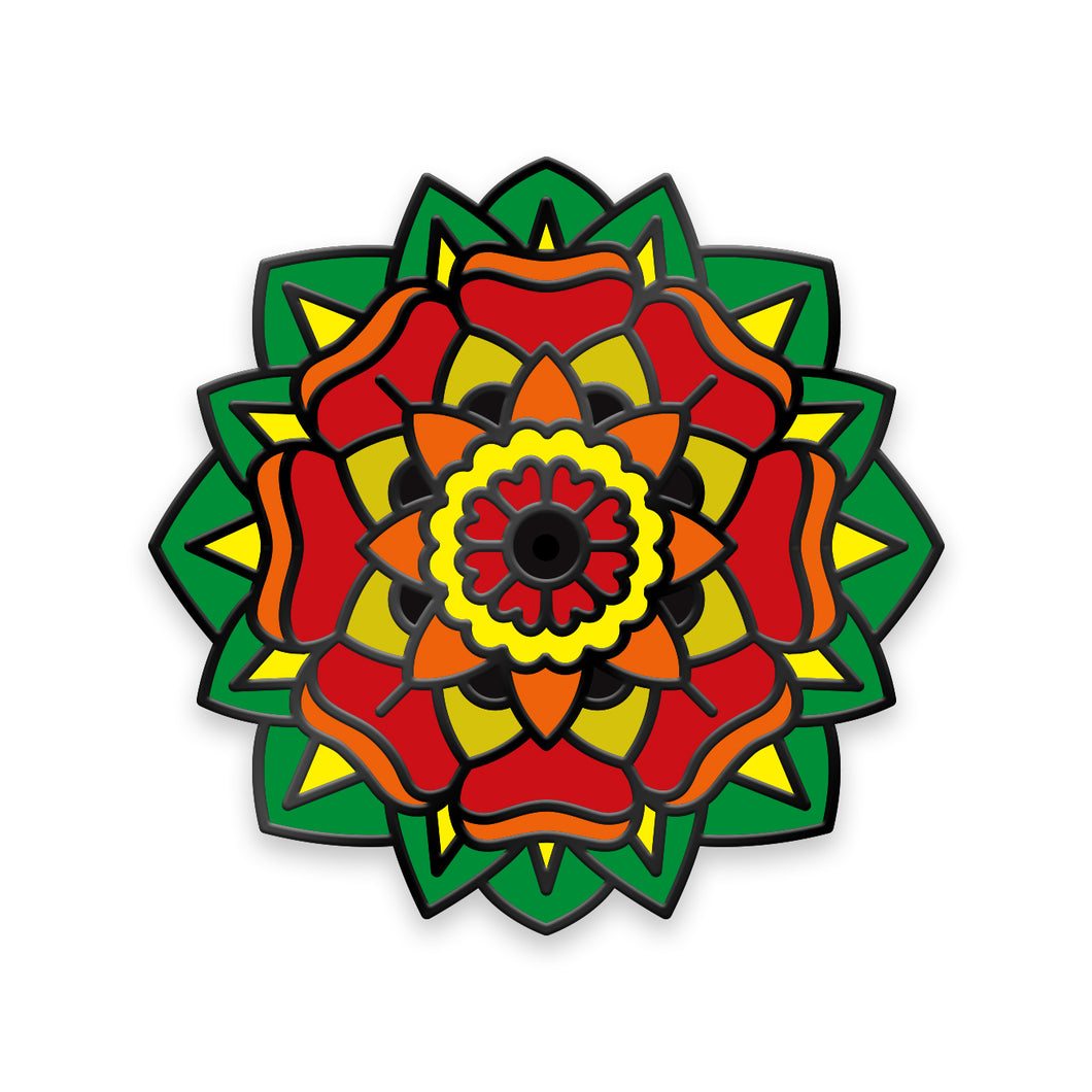 Autism Awareness Mandala Lapel Pin - @Kasper_Tattoos