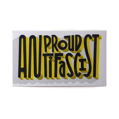 Proud Antifascist -  Illustrated Political Sticker – 5.5