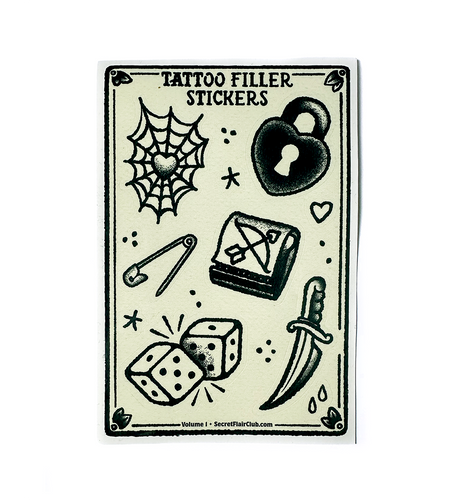 Tattoo Filler Stickers - Vol. 1 - 4 x 6 - 13 Mini-decals