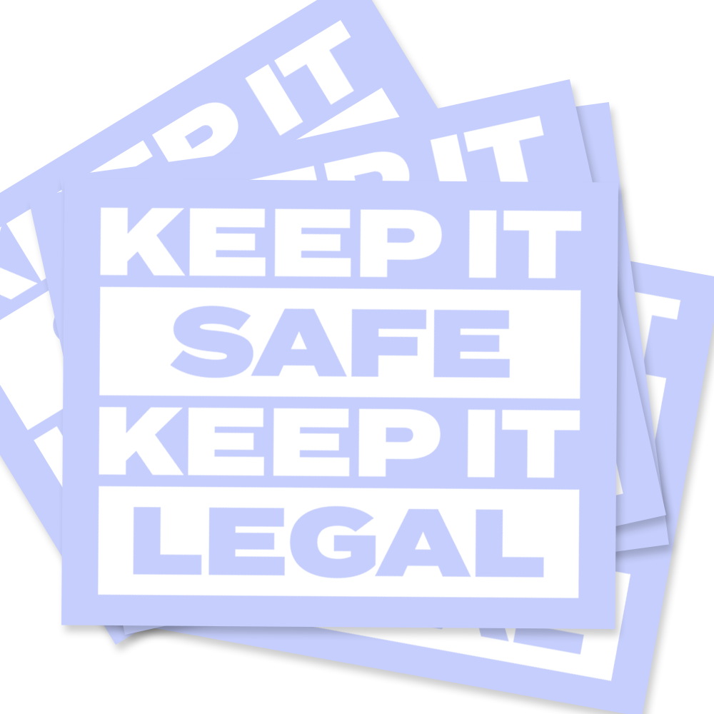 Keep It Safe Keep It Legal Sticker Packs